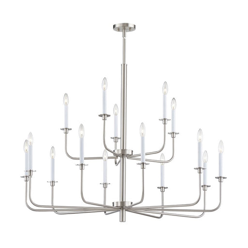 Atlas Lighting Lexington Green 46'' Wide 15Lt Chandelier, Nickel