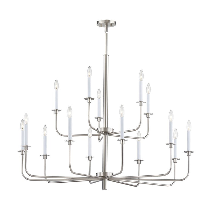 Atlas Lighting Lexington Green 46'' Wide 15Lt Chandelier, Nickel
