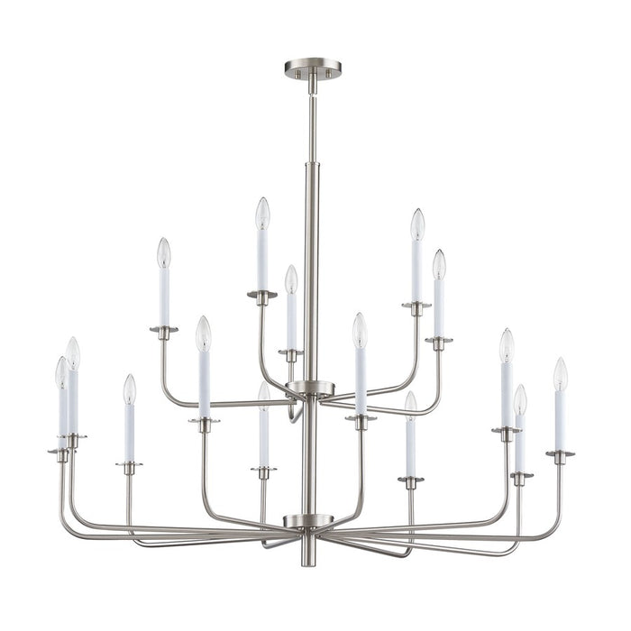 Atlas Lighting Lexington Green 46'' Wide 15Lt Chandelier, Nickel