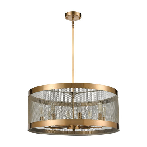 Atlas Lighting Line in the Sand 24''W 8Lt Chandelier, Satin Brass