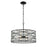 Atlas Lighting Lineo 20'' Wide 6Lt Chandelier, Matte Black