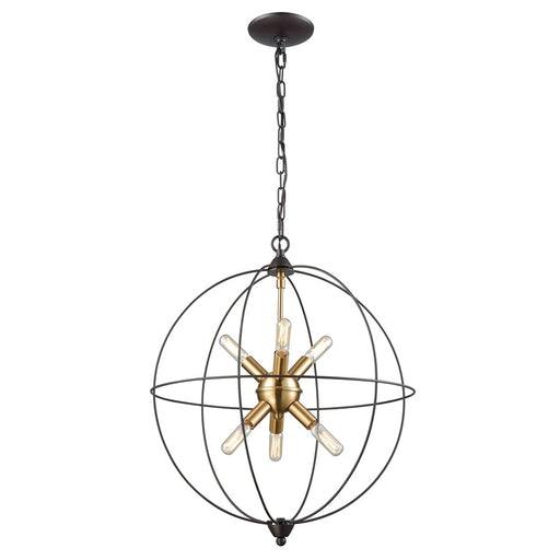 Atlas Lighting Loftin 19'' Wide 6Lt Chandelier, Oil Rubbed Bronze