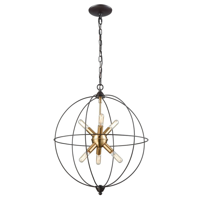 Atlas Lighting Loftin 19'' Wide 6Lt Chandelier, Oil Rubbed Bronze