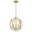 Atlas Lighting Loughton 14'' Wide 3Lt Chandelier, Golden Silver