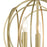 Atlas Lighting Loughton 14'' Wide 3Lt Chandelier, Golden Silver