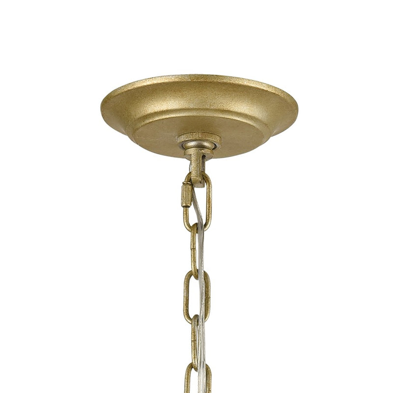 Atlas Loughton 14in 3-Light Chandelier | Modern Golden Silver Metal | Dining Room & Entryway | 14 x 14 x 16 in | Model CL11227-GD