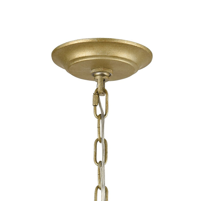 Atlas Lighting Loughton 14'' Wide 3Lt Chandelier, Golden Silver