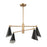 Atlas Lighting Luca 26'' Wide 4Lt Chandelier, Natural Brass