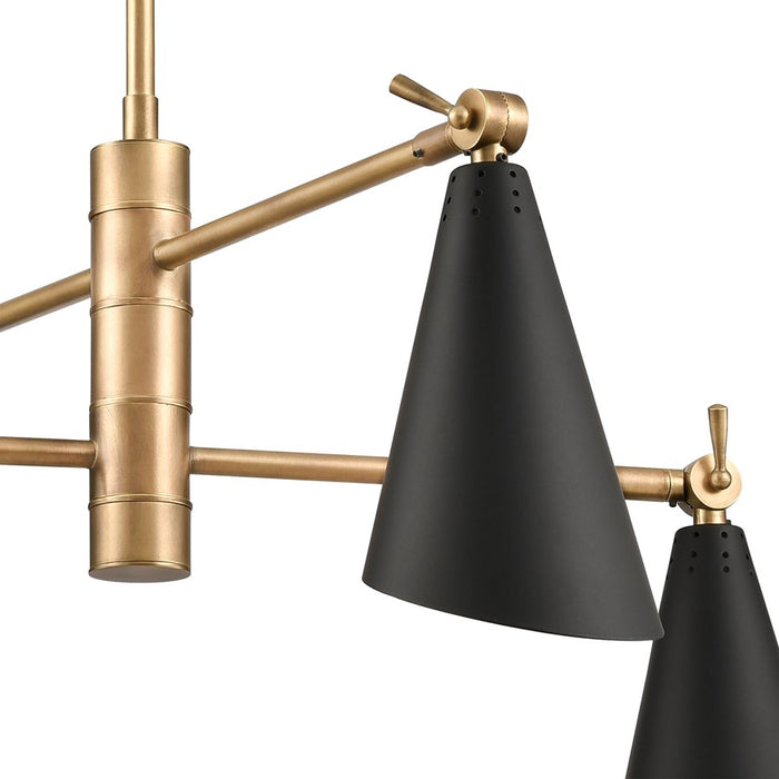 Atlas Lighting Luca 26'' Wide 4Lt Chandelier, Natural Brass