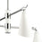 Atlas Lighting Luca 26'' Wide 4Lt Chandelier, Polished Chrome/White