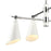 Atlas Lighting Luca 26'' Wide 4Lt Chandelier, Polished Chrome/White