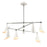 Atlas Lighting Luca 36'' Wide 6Lt Chandelier, Polished Chrome/White