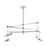 Atlas Lighting Luca 36'' Wide 6Lt Chandelier, Polished Chrome/White