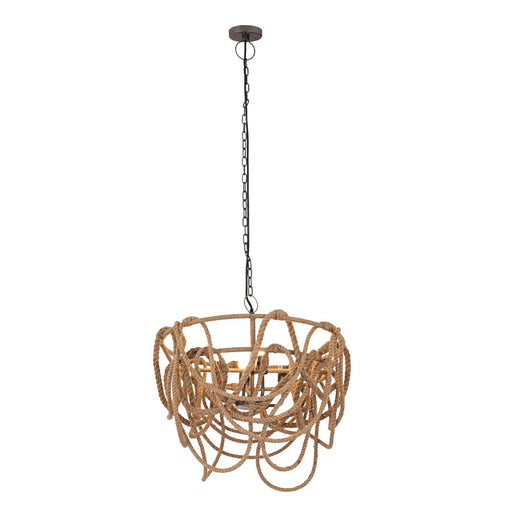 Atlas Lighting Macon 26'' Wide 4Lt Chandelier, Natural