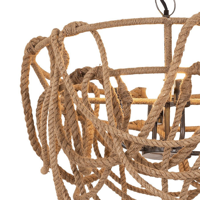 Atlas Lighting Macon 26'' Wide 4Lt Chandelier, Natural