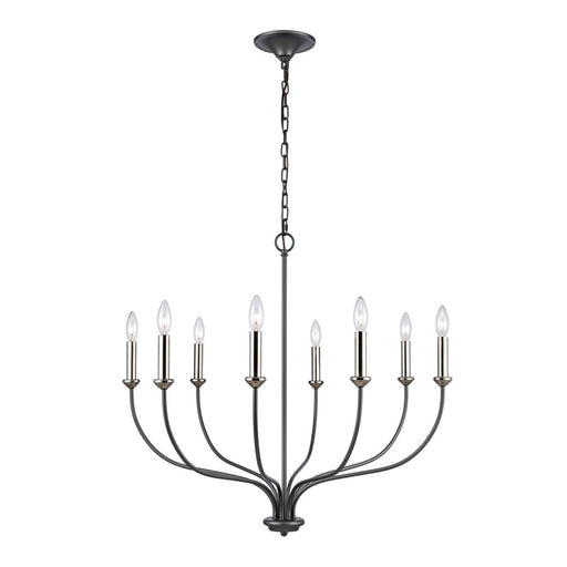 Atlas Lighting Madeline 32.5'' Wide 8Lt Chandelier, Dark Gray