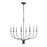 Atlas Lighting Madeline 32.5'' Wide 8Lt Chandelier, Dark Gray
