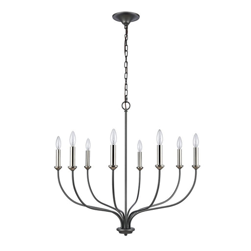 Atlas Lighting Madeline 32.5'' Wide 8Lt Chandelier, Dark Gray