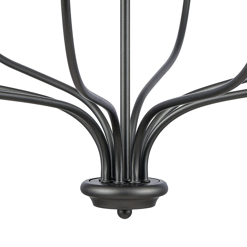 Atlas Lighting Madeline 32.5'' Wide 8Lt Chandelier, Dark Gray