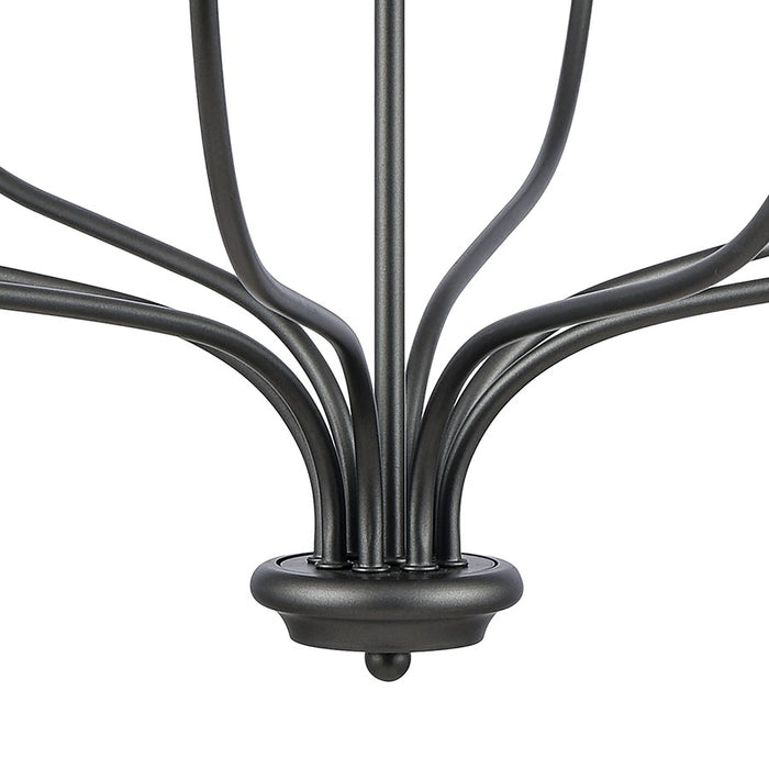 Atlas Lighting Madeline 32.5'' Wide 8Lt Chandelier, Dark Gray