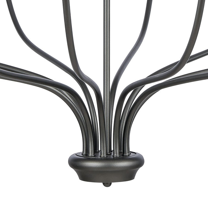 Atlas Lighting Madeline 45'' Wide 10Lt Chandelier, Dark Gray