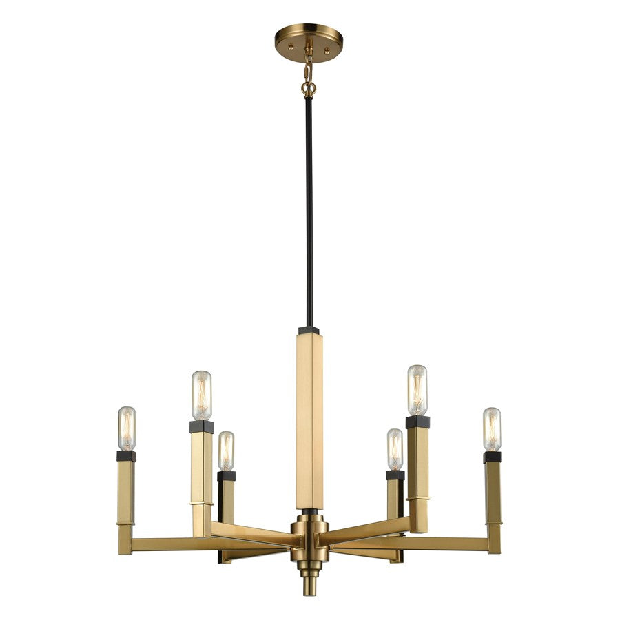 Atlas Lighting Mandeville 23''W 6Lt Chandelier, Oil Rubbed Bronze
