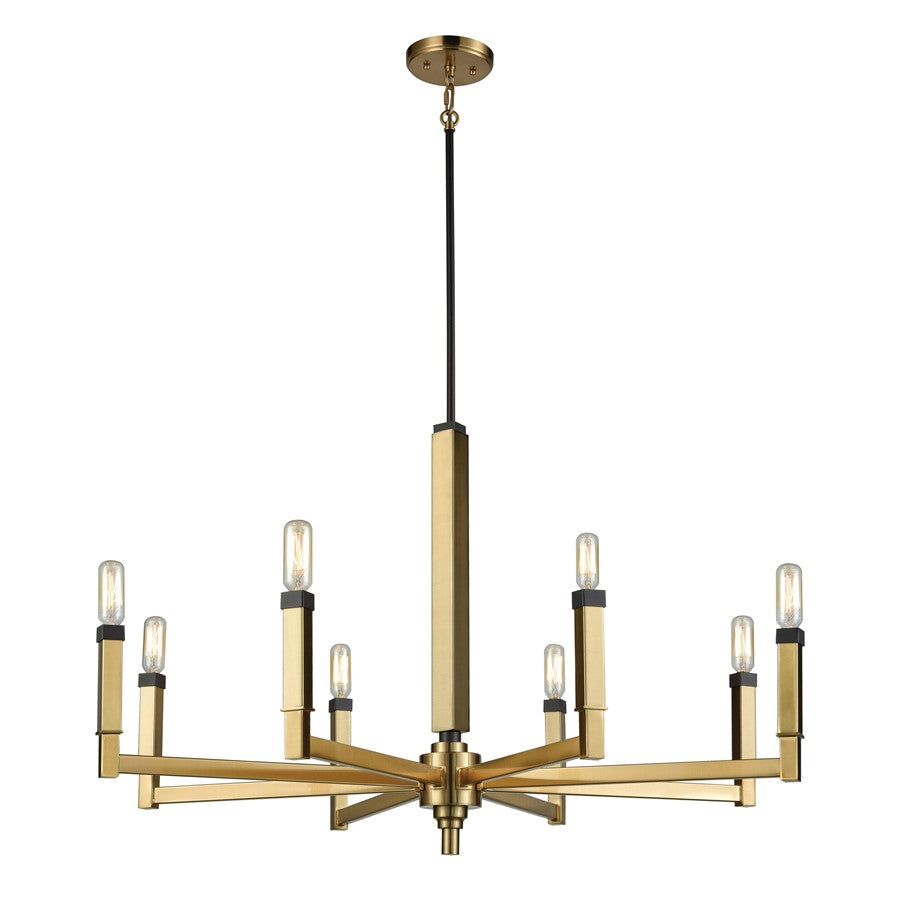 Atlas Lighting Mandeville 31''W 8Lt Chandelier, Oil Rubbed Bronze