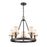 Atlas Lighting Marion 24.5'' Wide 5Lt Chandelier, Bronze/Natural