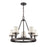 Atlas Lighting Marion 24.5'' Wide 5Lt Chandelier, Bronze/Natural