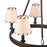 Atlas Lighting Marion 24.5'' Wide 5Lt Chandelier, Bronze/Natural