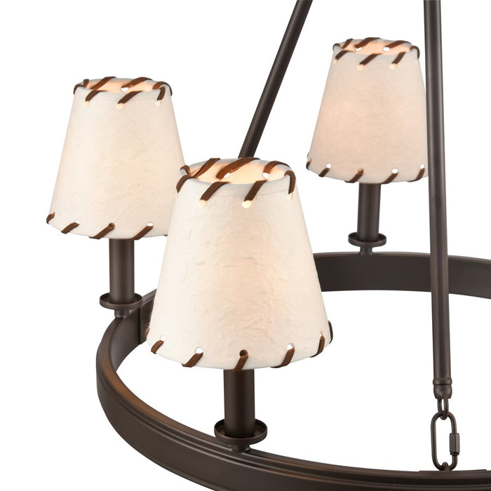 Atlas Lighting Marion 24.5'' Wide 5Lt Chandelier, Bronze/Natural