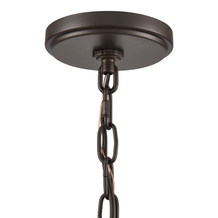 Atlas Lighting Marion 24.5'' Wide 5Lt Chandelier, Bronze/Natural