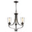 Atlas Lighting Market Square 19'' Wide 3Lt Chandelier, Bronze/Clear