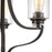 Atlas Lighting Market Square 19'' Wide 3Lt Chandelier, Bronze/Clear