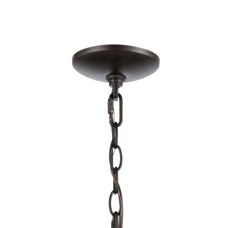Atlas Lighting Market Square 19'' Wide 3Lt Chandelier, Bronze/Clear