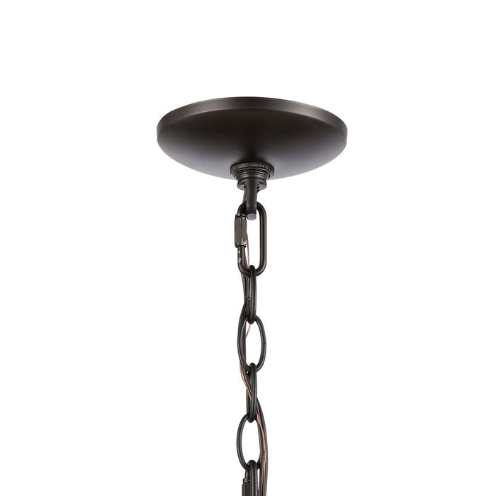 Atlas Lighting Market Square 19'' Wide 3Lt Chandelier, Bronze/Clear