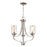 Atlas Lighting Market Square 19'' Wide 3Lt Chandelier, Nickel/Clear