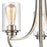 Atlas Lighting Market Square 19'' Wide 3Lt Chandelier, Nickel/Clear