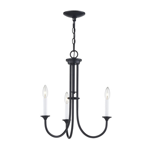 Atlas Lighting Meadowview 18'' Wide 3Lt Chandelier, Matte Black