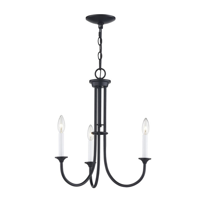 Atlas Lighting Meadowview 18'' Wide 3Lt Chandelier, Matte Black