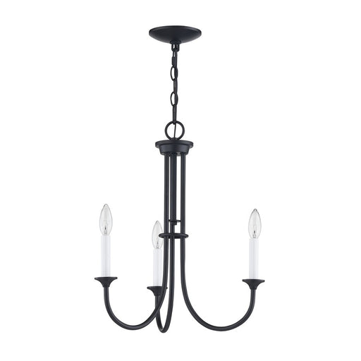 Atlas Lighting Meadowview 18'' Wide 3Lt Chandelier, Matte Black