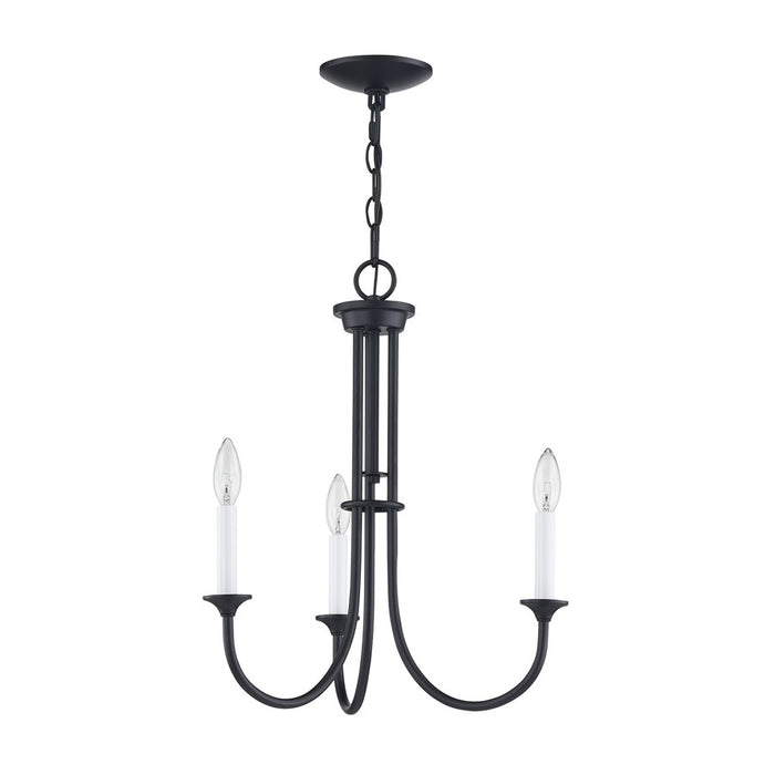 Atlas Lighting Meadowview 18'' Wide 3Lt Chandelier, Matte Black