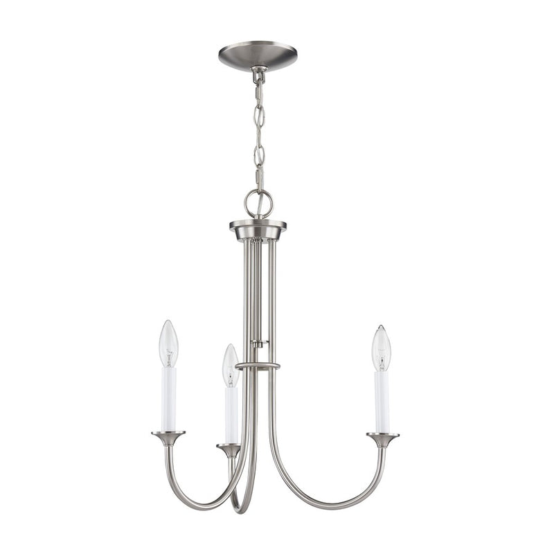 Atlas Lighting Meadowview 18'' Wide 3Lt Chandelier, Brushed Nickel