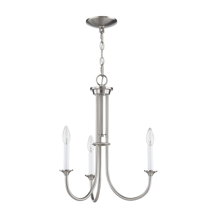 Atlas Lighting Meadowview 18'' Wide 3Lt Chandelier, Brushed Nickel