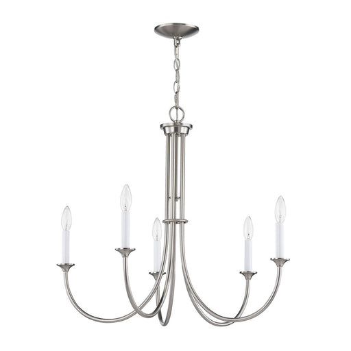 Atlas Lighting Meadowview 28'' Wide 5Lt Chandelier, Brushed Nickel