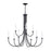 Atlas Lighting Meadowview 36'' Wide 9Lt Chandelier, Matte Black