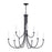 Atlas Lighting Meadowview 36'' Wide 9Lt Chandelier, Matte Black