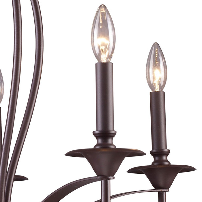 Atlas Lighting Medford 26'' Wide 5Lt Chandelier, Oiled Bronze
