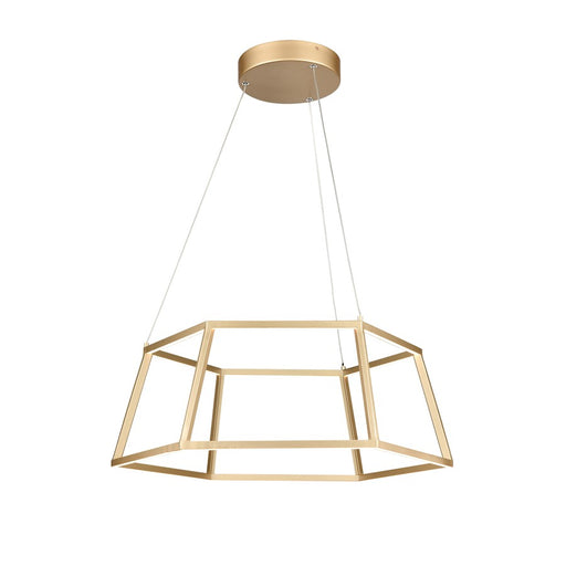 Atlas Lighting Minimalist 21'' Wide LED Chandelier, Gold
