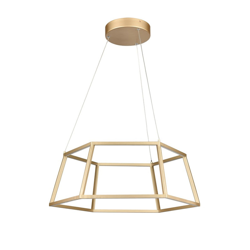 Atlas Lighting Minimalist 21'' Wide LED Chandelier, Gold